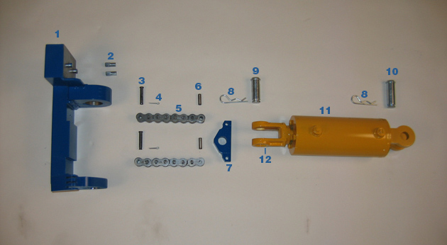 Cilindro de apoyo de brazo giratorio BP (presión trasera) – modelo BP-79